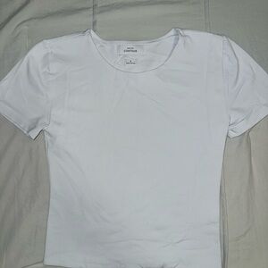 Aritzia White Short Sleeve Top